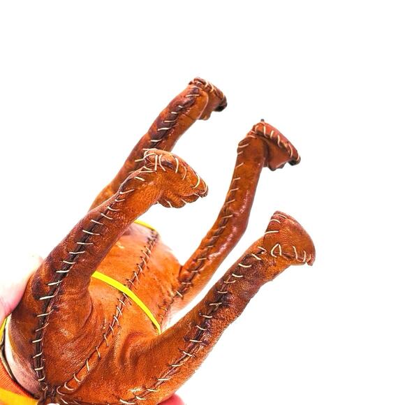 Vtg Handmade Leather Nativity Wisemen on Camels - Picture 9 of 10